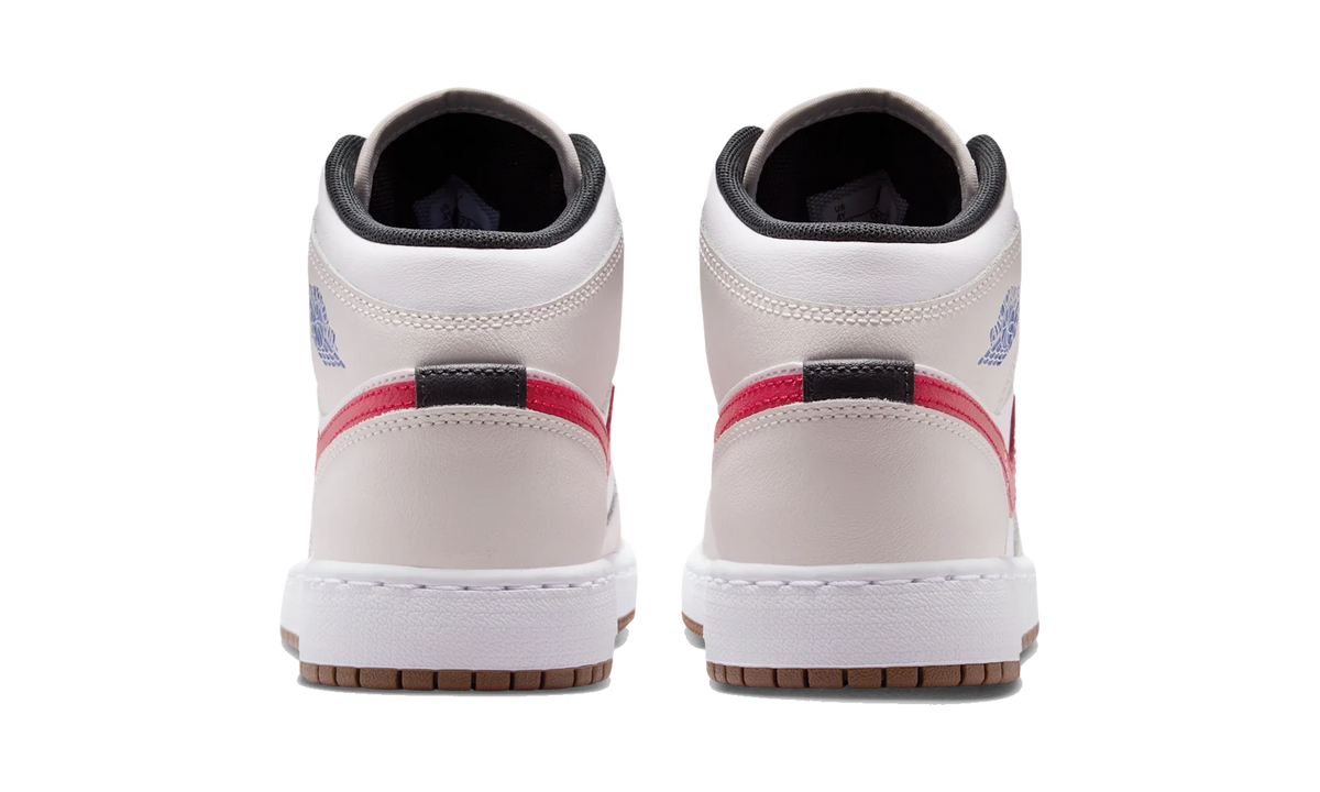 Overkicks - Air Jordan 1 Mid Phantom Game Royal White (GS) (DQ8423-004) - imagen 6