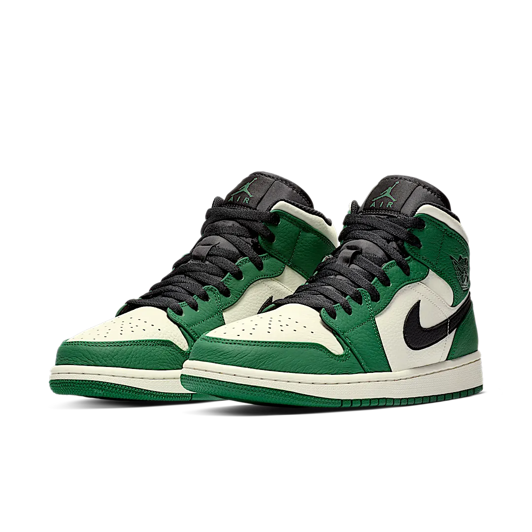 Overkicks - Air Jordan 1 Mid Pine Green (852542-301) - vista trasera