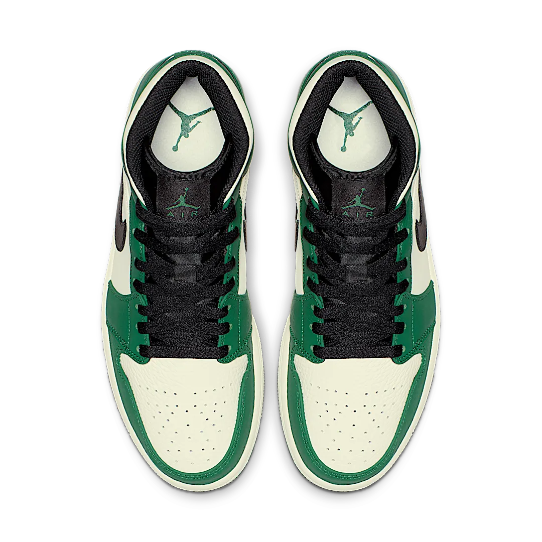 Overkicks - Air Jordan 1 Mid Pine Green (852542-301) - par completo