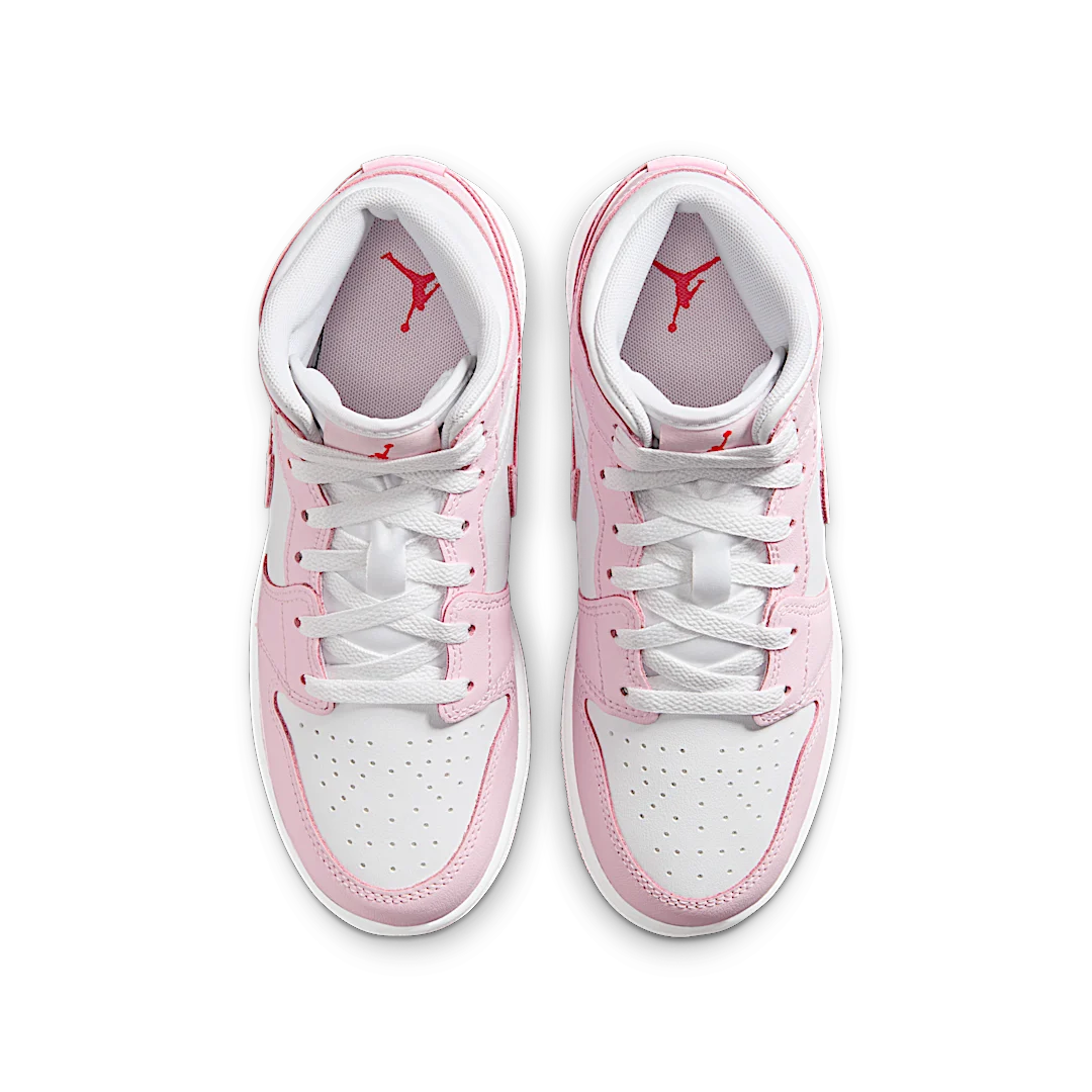 Overkicks - Air Jordan 1 Mid Pink Foam Fire Red (DQ8423-608) - par completo