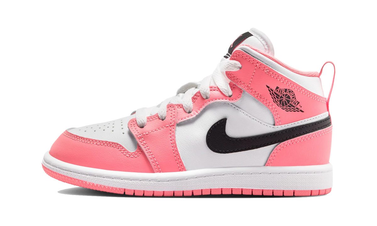 Overkicks - Air Jordan 1 Mid Pink Gaze (PS) (DQ8424-602) - vista lateral