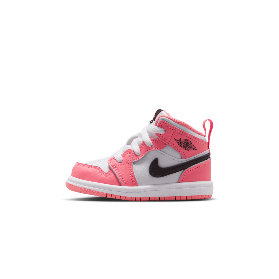 Overkicks - Air Jordan 1 Mid Pink Gaze (TD) (DQ8425-602) - vista lateral
