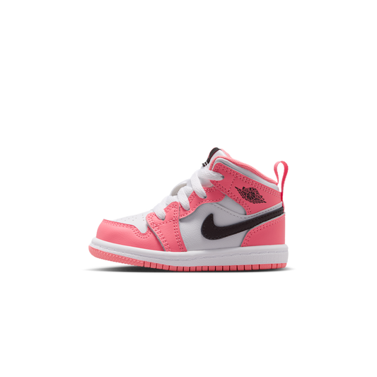 Overkicks - Air Jordan 1 Mid Pink Gaze (TD) (DQ8425-602) - vista lateral
