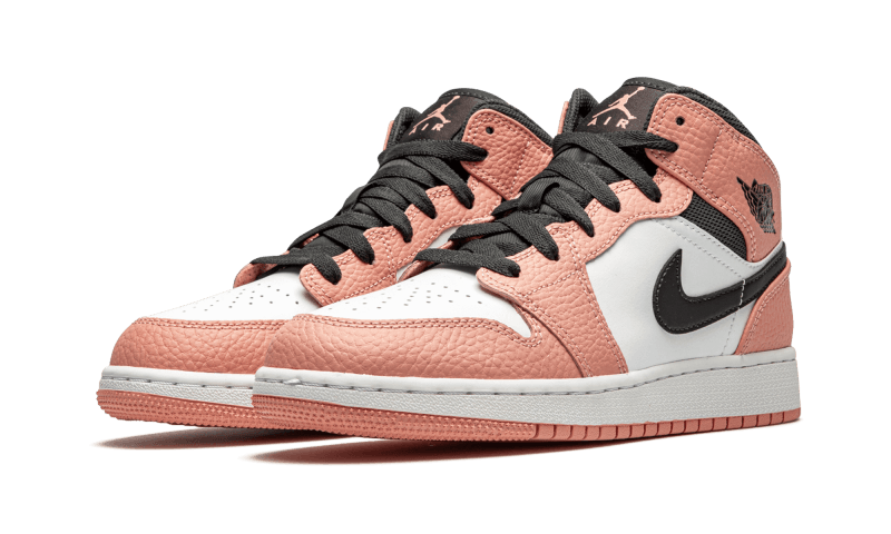 Overkicks - Air Jordan 1 Mid Pink Quartz (GS) (555112-603) - imagen 2