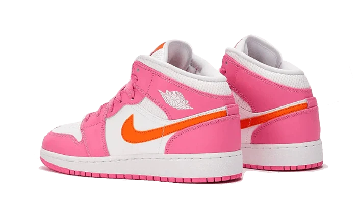 Overkicks - Air Jordan 1 Mid Pinksicle Safety Orange (GS) (DX3240-681) - imagen 3