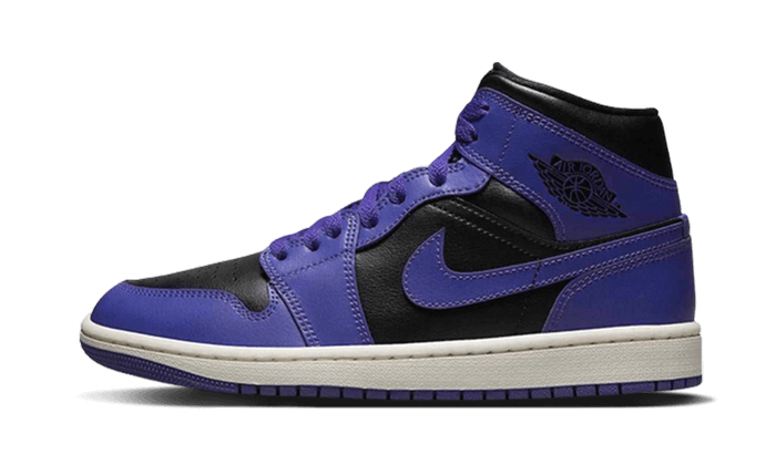 Overkicks - Air Jordan 1 Mid Purple Black (BQ6472-051) - vista lateral