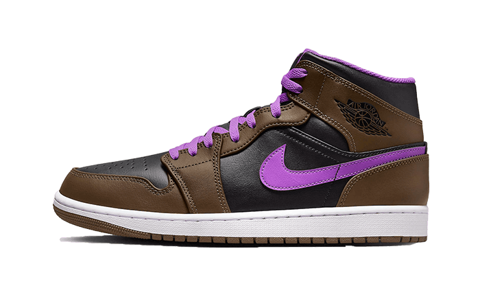 Overkicks - Air Jordan 1 Mid Purple Mocha (DQ8426-215) - vista lateral