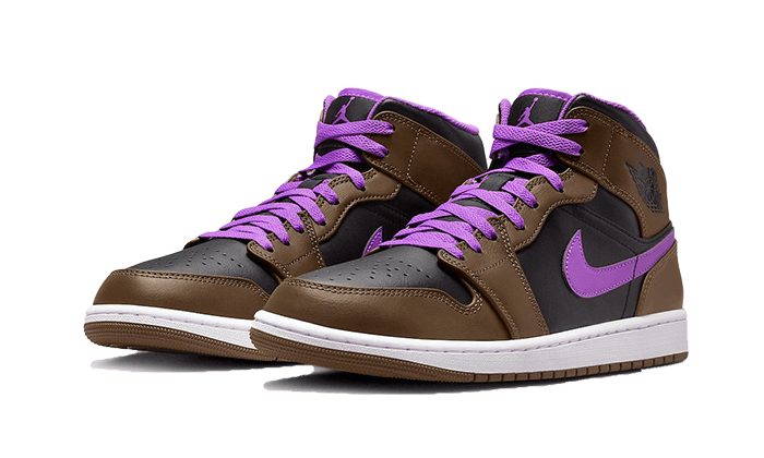 Overkicks - Air Jordan 1 Mid Purple Mocha (DQ8426-215) - vista trasera