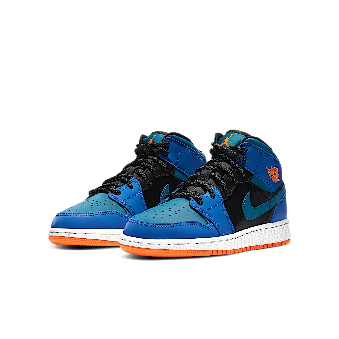 Overkicks - Air Jordan 1 Mid Racer Blue Green Abyss (GS) (554725-440) - imagen 2