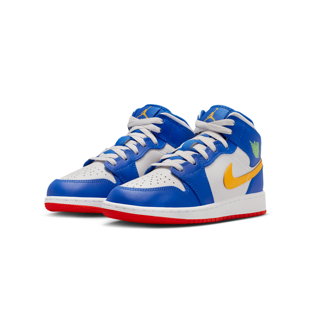 Overkicks - Air Jordan 1 Mid Racer Blue Red Gold (GS) (IM6562-445) - imagen 2
