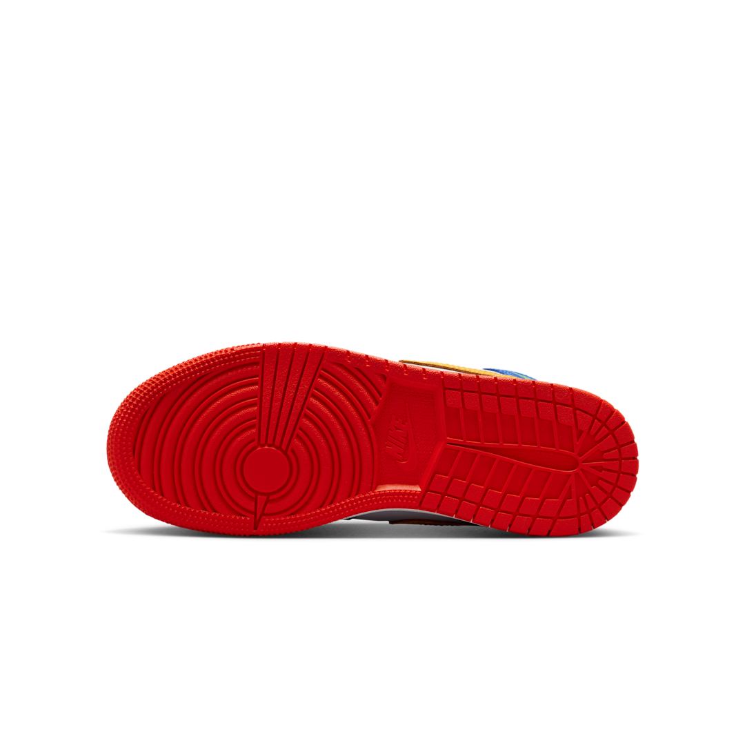 Overkicks - Air Jordan 1 Mid Racer Blue Red Gold (GS) (IM6562-445) - imagen 4