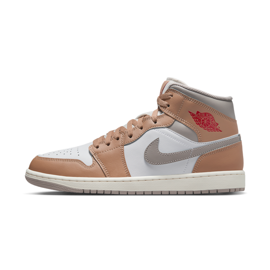 Overkicks - Air Jordan 1 Mid Rattan White College Grey (DQ8426-200) - vista lateral