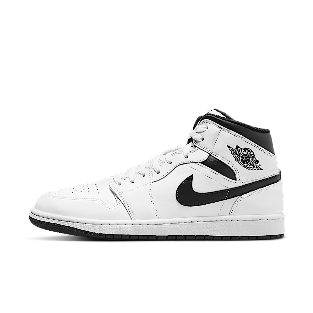 Overkicks - Air Jordan 1 Mid Reverse Panda (GS) (DQ8423-132) - vista lateral