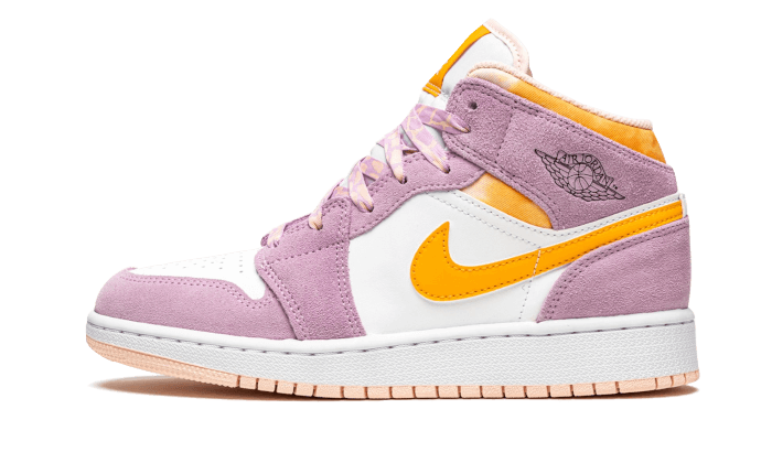 Overkicks - Air Jordan 1 Mid SE Arctic Pink (GS) (DC9517-600) - vista lateral