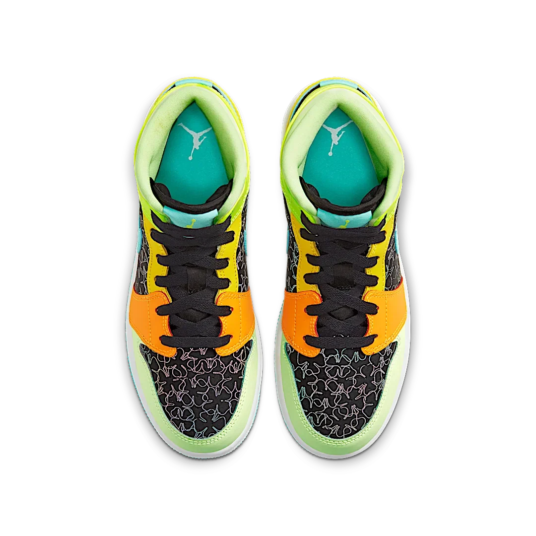 Overkicks - Air Jordan 1 Mid SE Aurora Green (GS) (BQ6931-037) - imagen 3