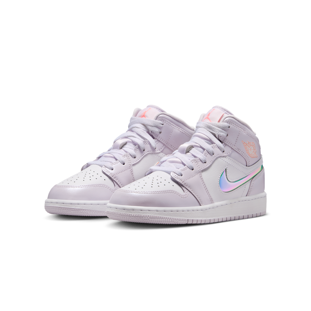Overkicks - Air Jordan 1 Mid SE Barely Grape Iridescent Swoosh (GS) (IM4419-500) - imagen 2