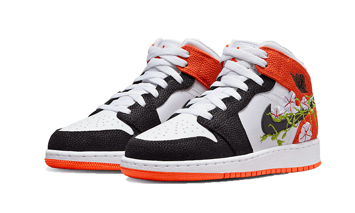 Overkicks - Air Jordan 1 Mid SE Basketball Blossom (GS) (DQ8390-100) - imagen 2