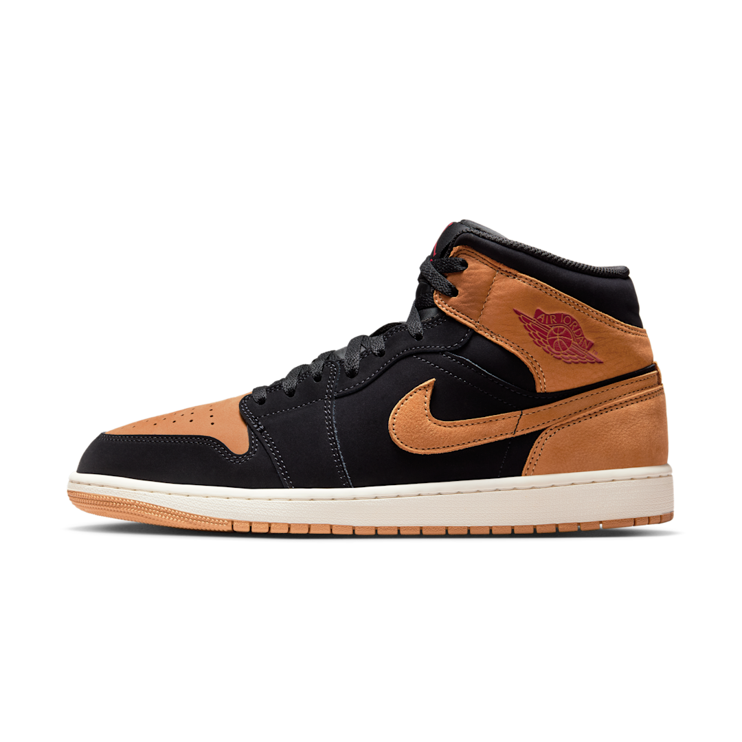 Overkicks - Air Jordan 1 Mid SE Black Flax (HV4091-002) - vista lateral