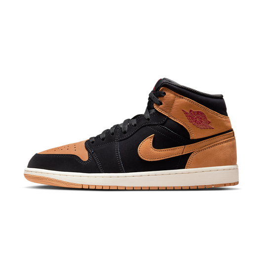 Overkicks - Air Jordan 1 Mid SE Black Flax (HV4091-002) - vista lateral