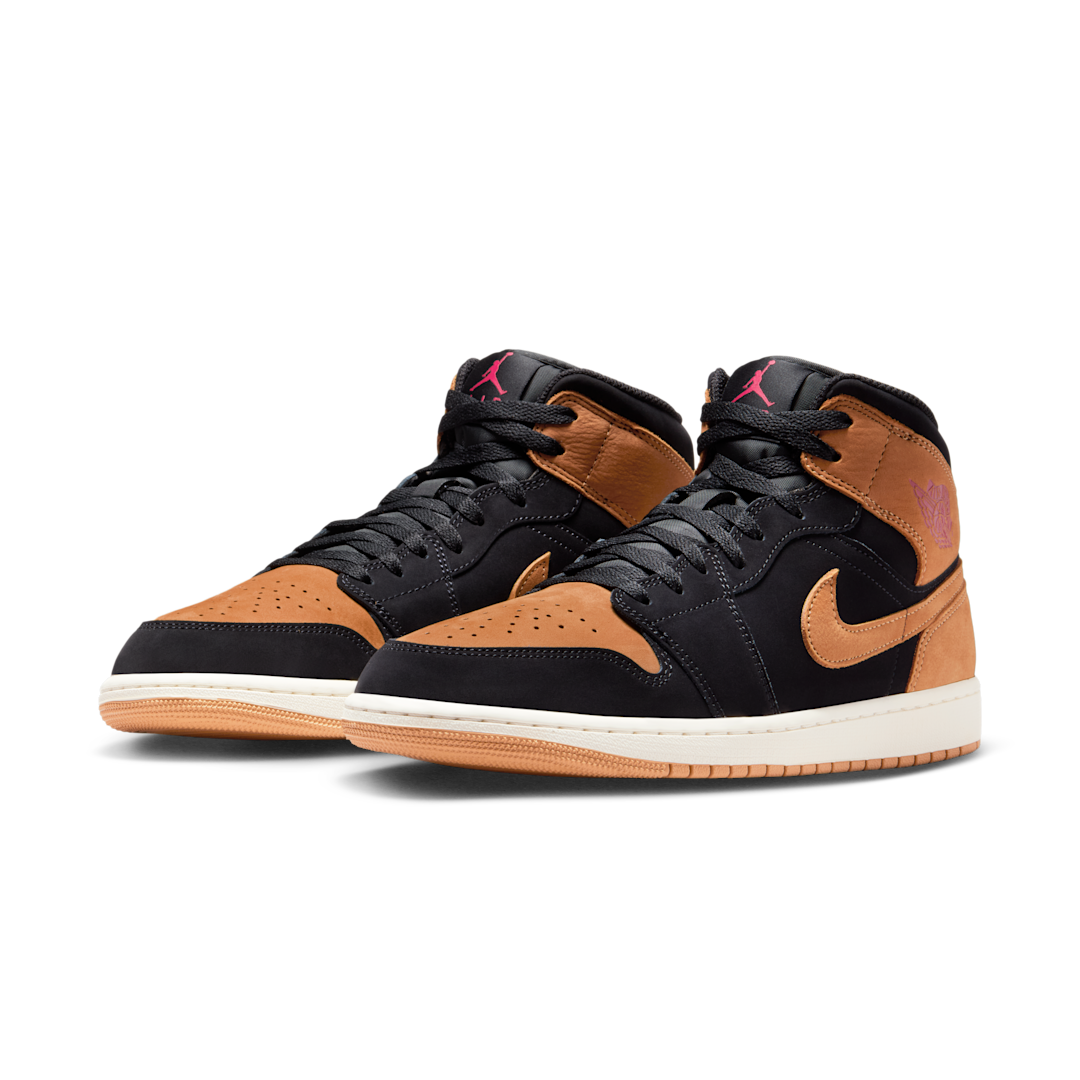 Overkicks - Air Jordan 1 Mid SE Black Flax (HV4091-002) - vista trasera