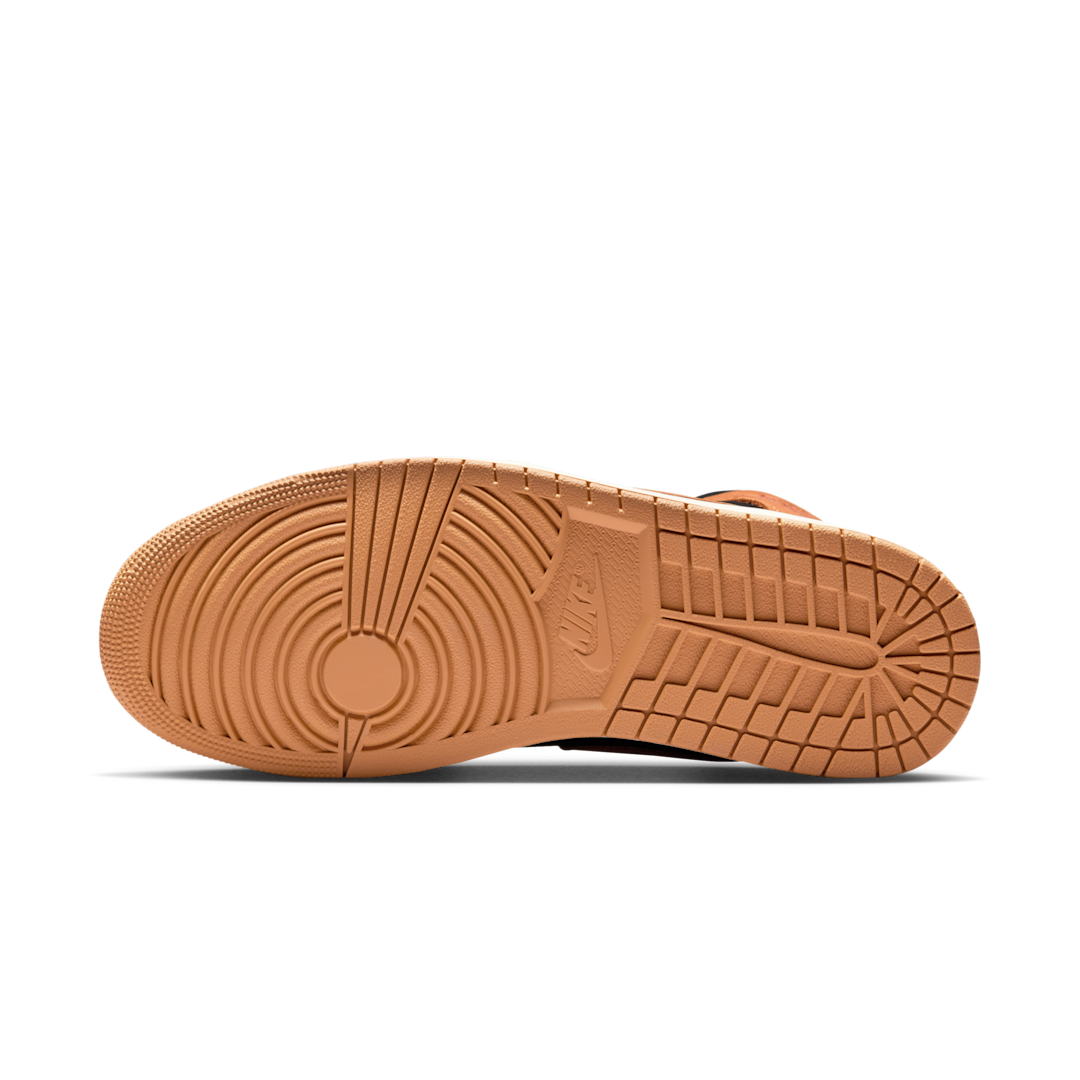 Overkicks - Air Jordan 1 Mid SE Black Flax (HV4091-002) - detalle suela