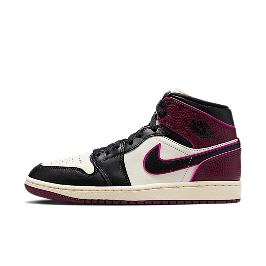 Overkicks - Air Jordan 1 Mid SE Bordeaux (FQ7818-101) - vista lateral