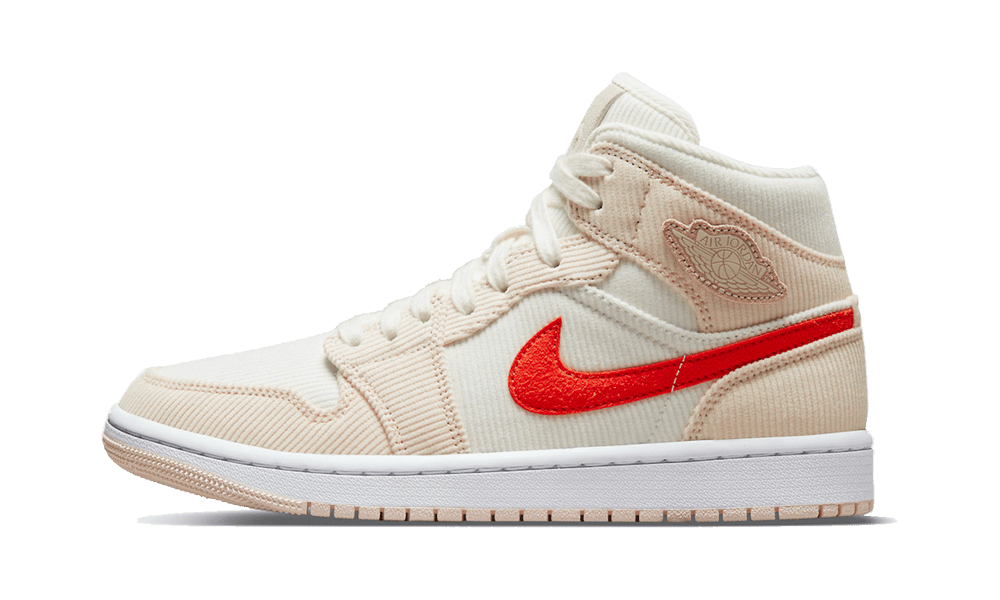 Overkicks - Air Jordan 1 Mid SE Corduroy Sail (DA8009-108) - vista lateral