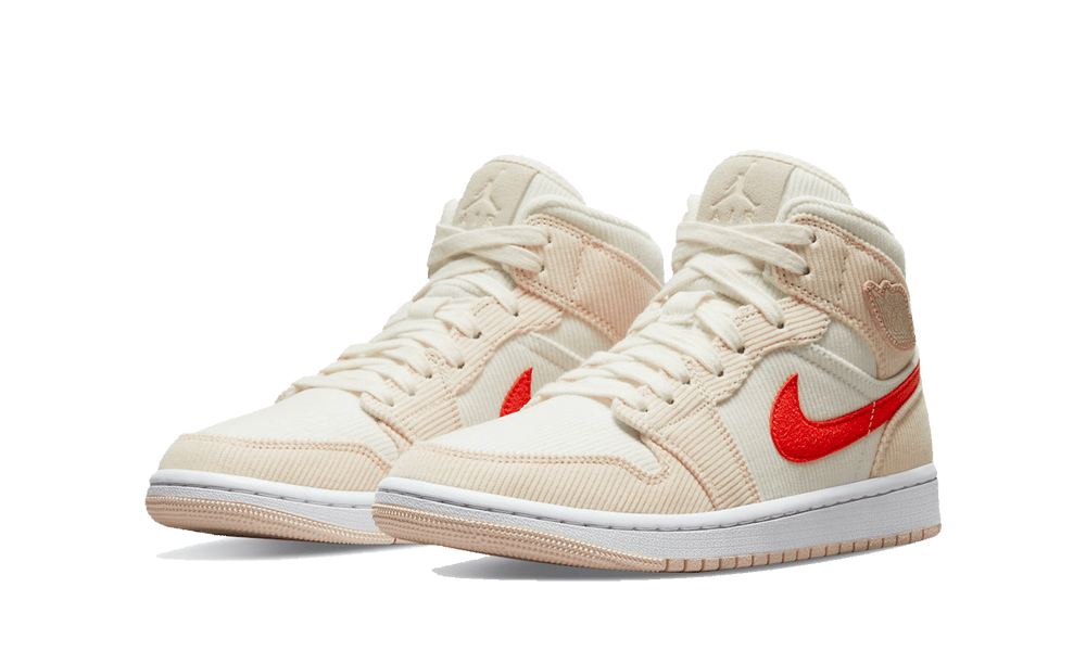 Overkicks - Air Jordan 1 Mid SE Corduroy Sail (DA8009-108) - vista trasera