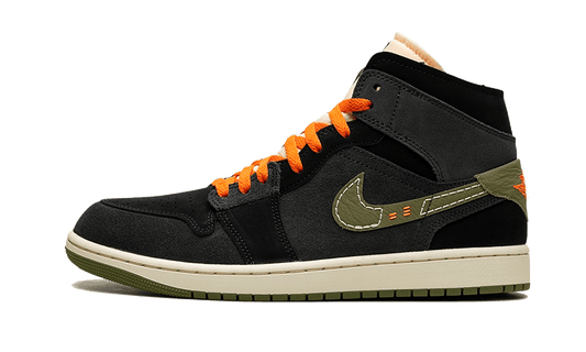 Overkicks - Air Jordan 1 Mid SE Craft Anthracite Light Olive (FD6817-003) - vista lateral