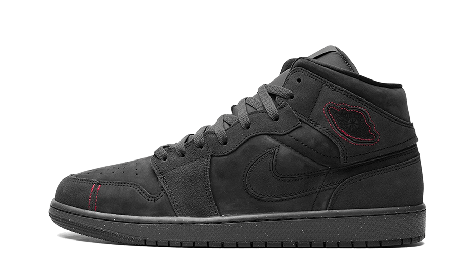 Overkicks - Air Jordan 1 Mid SE Craft Dark Smoke Red (FD8634-001) - vista lateral