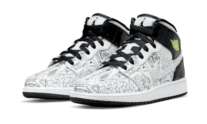 Overkicks - Air Jordan 1 Mid SE DIY (GS) (DC4099-100) - imagen 2