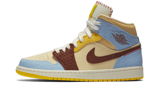 Overkicks - Air Jordan 1 Mid SE Fearless Maison Chateau Rouge (CU2803-200) - vista lateral
