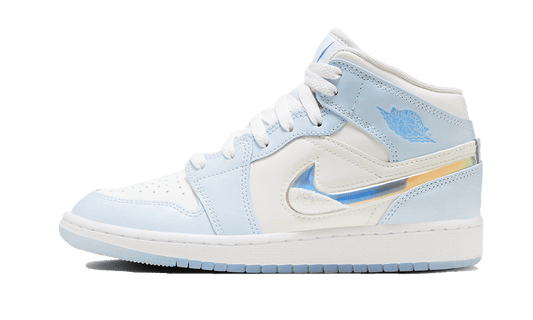 Overkicks - Air Jordan 1 Mid SE Glitter Swoosh (GS) (FQ9117-400) - vista lateral