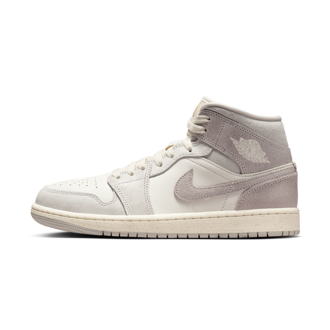 Overkicks - Air Jordan 1 Mid SE Light Iron Ore Enigma Stone (IB7010-001) - vista lateral
