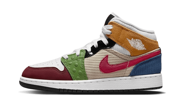 Overkicks - Air Jordan 1 Mid SE Messy Room (GS) (DR6957-100) - vista lateral