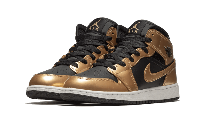 Overkicks - Air Jordan 1 Mid SE Metallic Gold Black (GS) (DR6967-071) - imagen 2