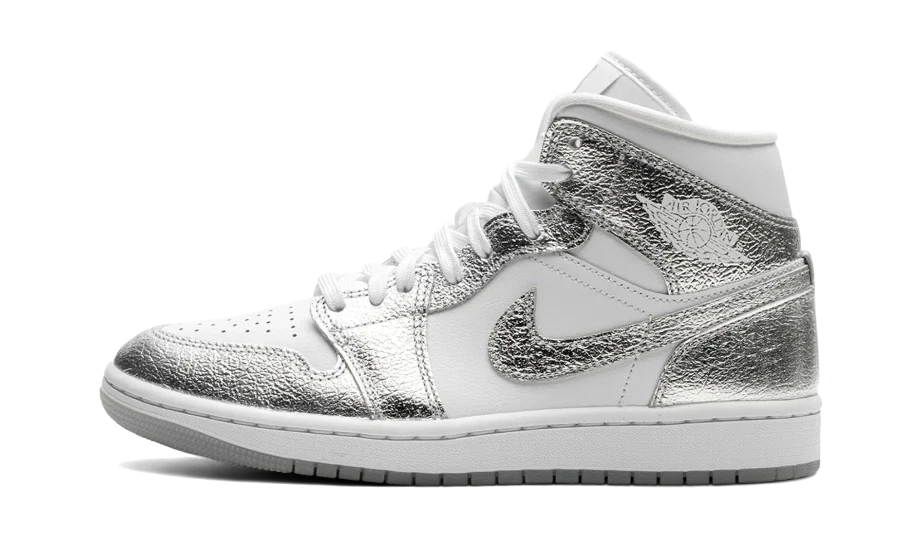 Overkicks - Air Jordan 1 Mid SE Metallic Silver (FN5031-100) - vista lateral