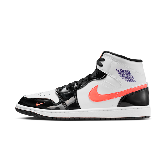 Overkicks - Air Jordan 1 Mid SE Mismatch Swoosh (IQ9387-010) - vista lateral