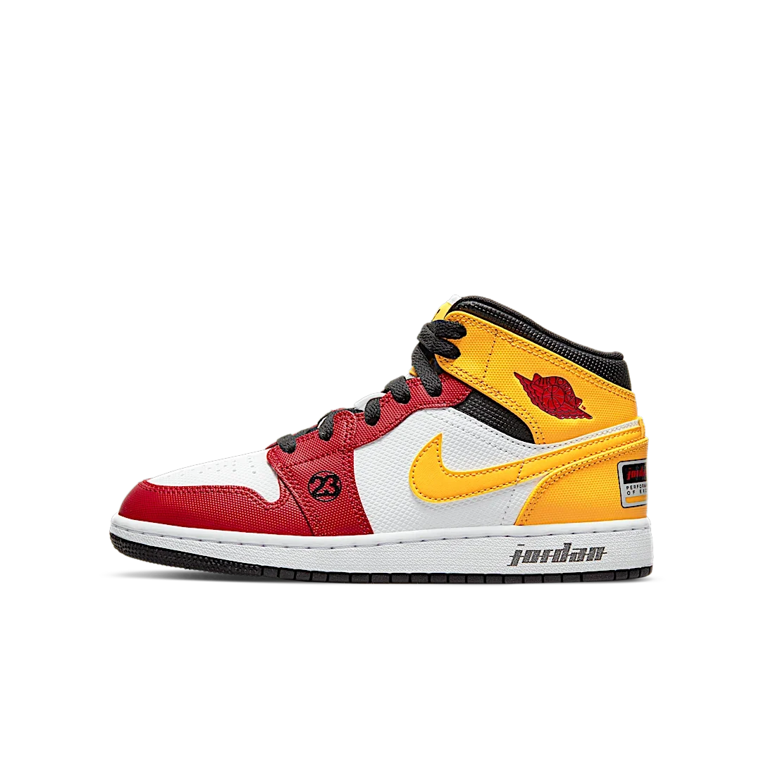 Overkicks - Air Jordan 1 Mid SE Motorsports (GS) (DJ0336-067) - vista lateral