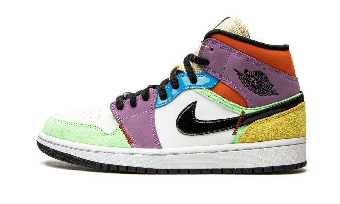 Overkicks - Air Jordan 1 Mid SE Multi-Color (CW1140-100) - vista lateral