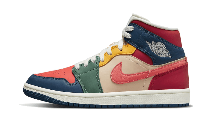 Overkicks - Air Jordan 1 Mid SE Multi Color (2022) (DN3738-400) - vista lateral