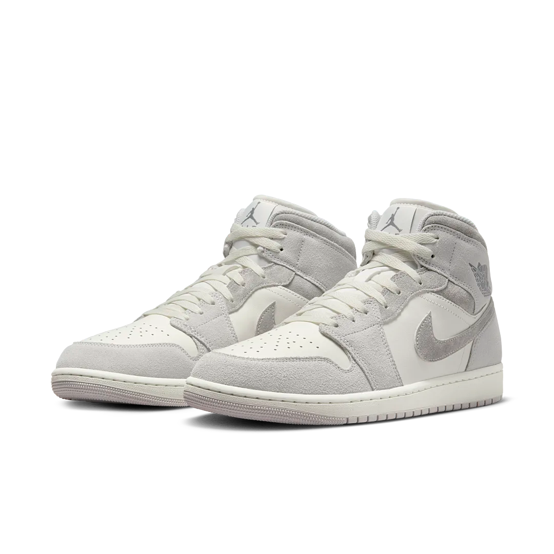 Overkicks - Air Jordan 1 Mid SE Neutral Grey Sail (FQ7720-002) - vista trasera