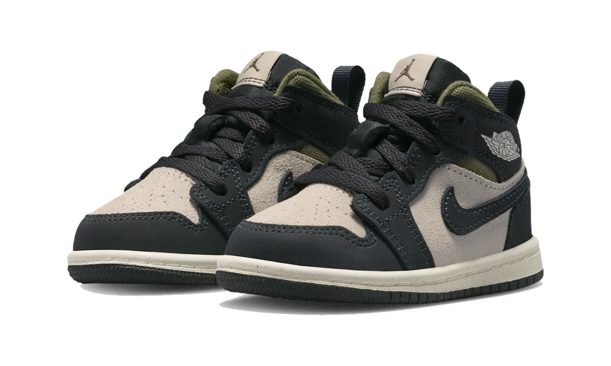 Overkicks - Air Jordan 1 Mid SE Off Noir Medium Olive (TD) (HV4729-102) - imagen 2