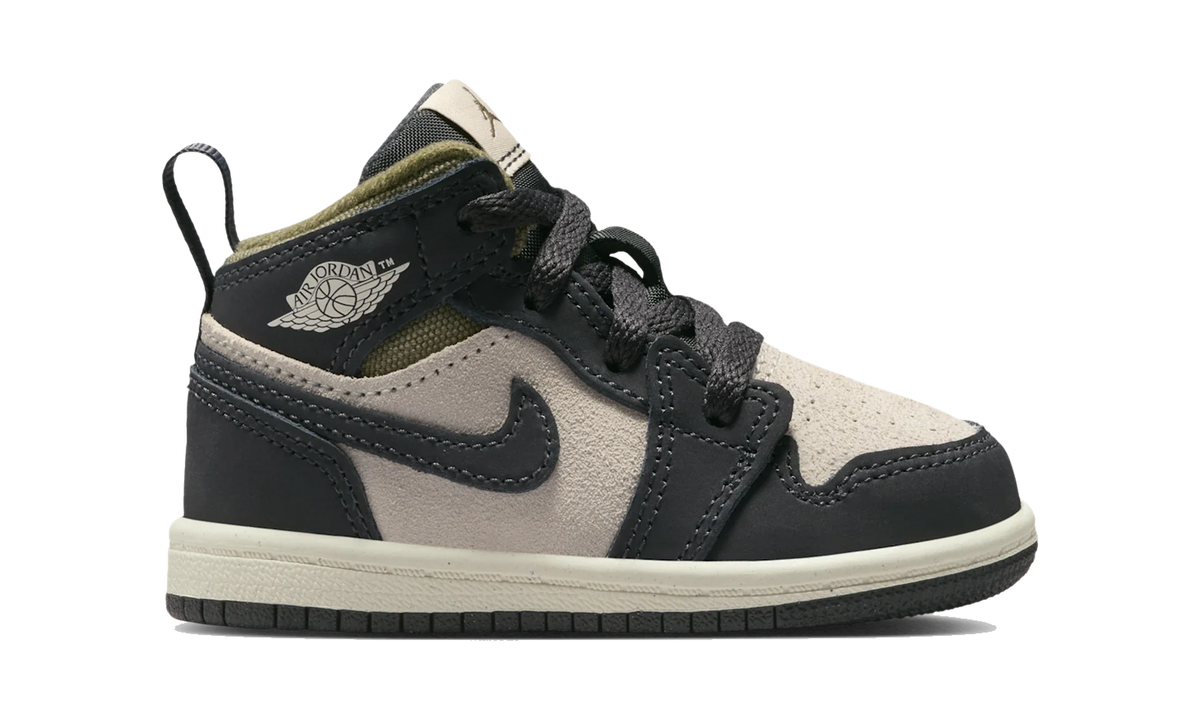 Overkicks - Air Jordan 1 Mid SE Off Noir Medium Olive (TD) (HV4729-102) - imagen 4