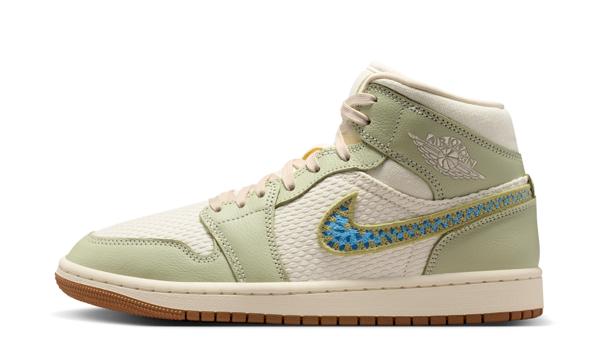 Overkicks - Air Jordan 1 Mid SE Olive Aura (II0570-302) - vista lateral