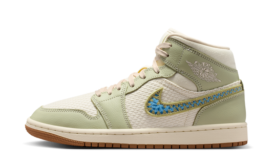 Overkicks - Air Jordan 1 Mid SE Olive Aura (II0570-302) - vista lateral