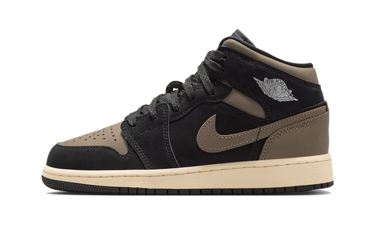 Overkicks - Air Jordan 1 Mid SE Olive Grey (GS) (IB7053-002) - vista lateral