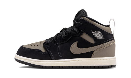 Overkicks - Air Jordan 1 Mid SE Olive Grey (PS) (IB7052-002) - vista lateral