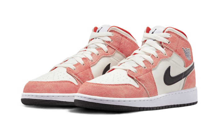 Overkicks - Air Jordan 1 Mid SE Orange Suede (GS) (DV1336-800) - imagen 2