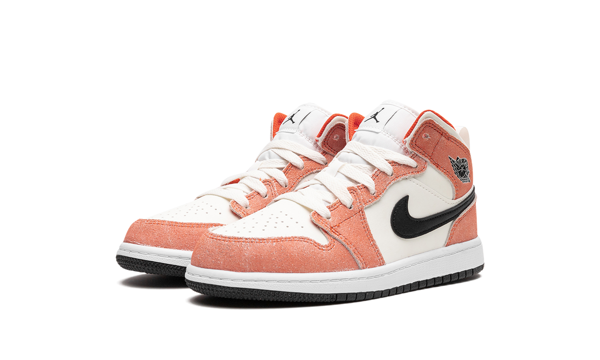 Overkicks - Air Jordan 1 Mid SE Orange Suede (PS) (DV1341-800) - imagen 2